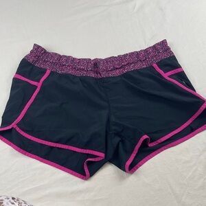 Lululemon Athletica Black Shorts with Pink Trim